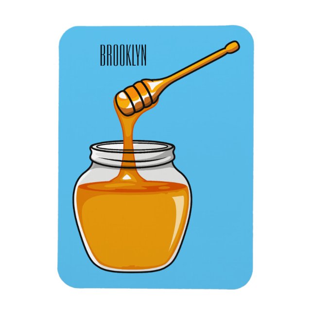 Honey Cartoon Illustration Magnet (Vertikal)