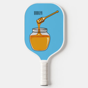 Honey Cartoon Illustration Pickleball Schläger