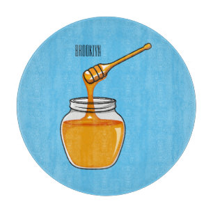 Honey Cartoon Illustration Schneidebrett