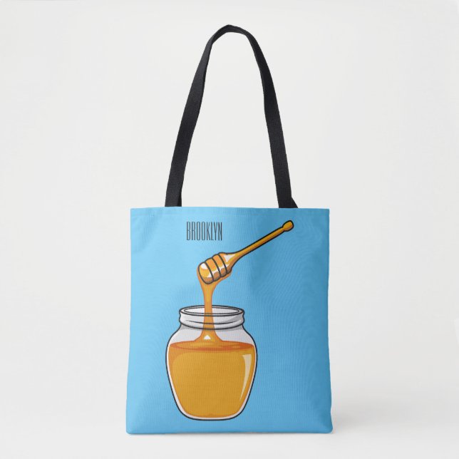 Honey Cartoon Illustration Tasche (Vorderseite)