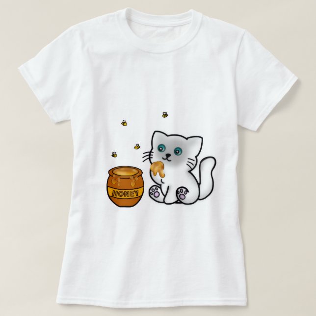 Honey cat tshirt (Design vorne)
