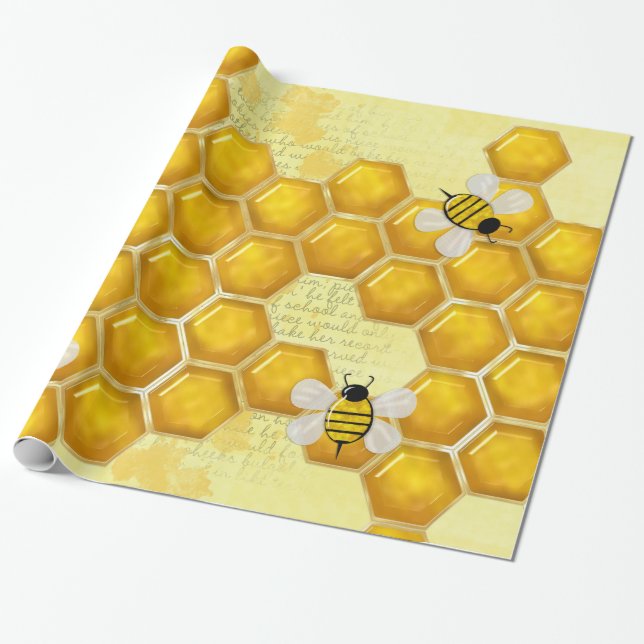 Honey Comb 3D Whimsey Geschenkpapier (Ungerollt)