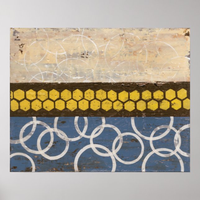 Honey Comb Abstrakt I Poster (Vorne)