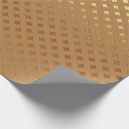 Honey Diamond Cut Brown Maroon Sepia Gold Metall Geschenkpapier