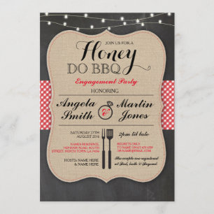 Honey Do GRILLEN Engagement Party I DO Dusche Einl Einladung