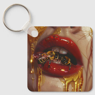 Honey Drip Beauty – Sinnliche goldene Porträts von Schlüsselanhänger