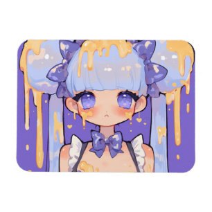 Honey Drip Kawaii Chibi Mädchen Magnet
