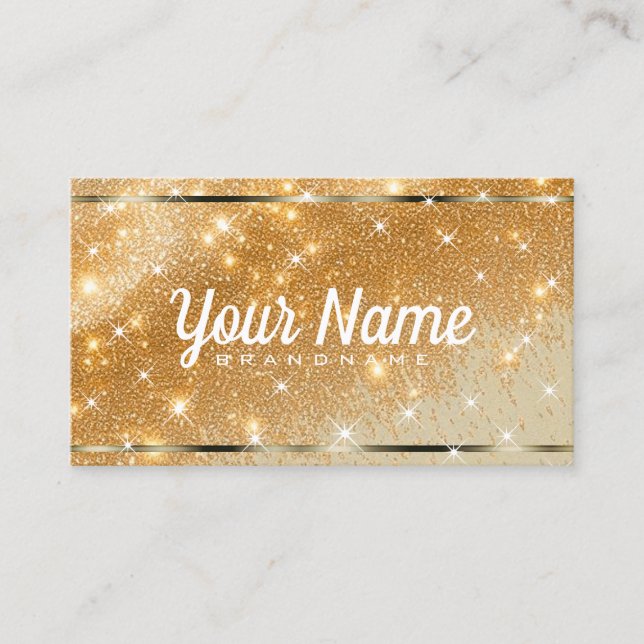 Honey Gold Glitzer Sand Sparkling Stars Visitenkarte (Vorderseite)