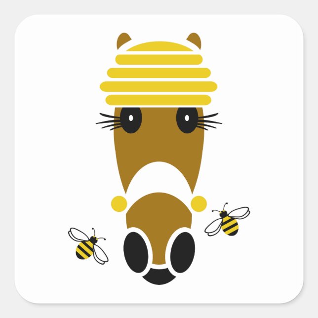 Honey Hattingdon Square Sticker (Vorderseite)