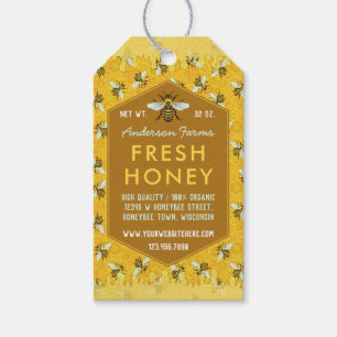 Honey Jar Apiary Jar Tags Honigwabe und Bienen Geschenkanhänger