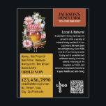 Honey Jar - Beeyard, Honigfarm Advertising Flyer<br><div class="desc">Honey Jar - Beeyard,  Honey Farm Werbung Flyer durch den Business Card Store.</div>