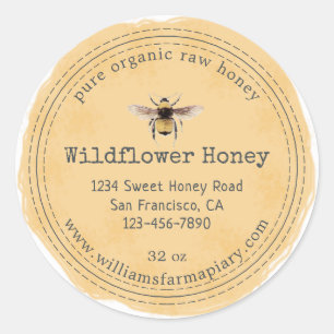 Honey Jar Étiquette Honeybee