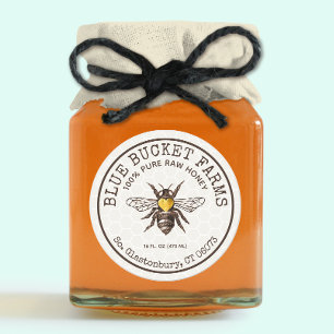 Honey Jar Étiquette Honeypeb Bee