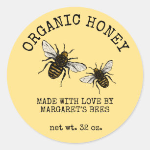Honey Jar Étiquettes Honeybee Honeycomb Bee Apière