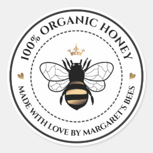 Honey Jar Étiquettes Honeybee Honeycomb Bee Apière
