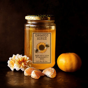 Honey Jar Étiquettes Honeybee Honeycomb Bee Apière