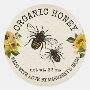 Honey Jar Étiquettes Honeybee Honeycomb Bee Apière