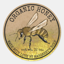 Honey Jar Étiquettes Honeybee Honeycomb Bee Apière