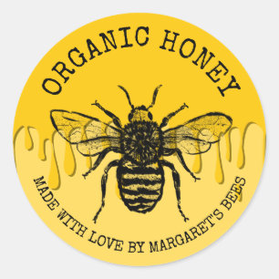 Honey Jar Étiquettes Honeybee Honeycomb Bee Apière
