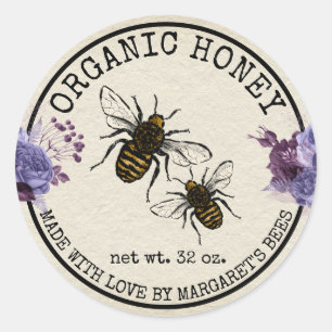 Honey Jar Étiquettes Honeybee Honeycomb Bee Apière