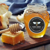 Honey Jar Étiquettes | Niveau personnalisé de miel