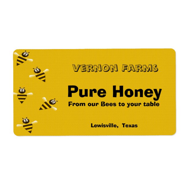 Honey Jar Label (Vorne)