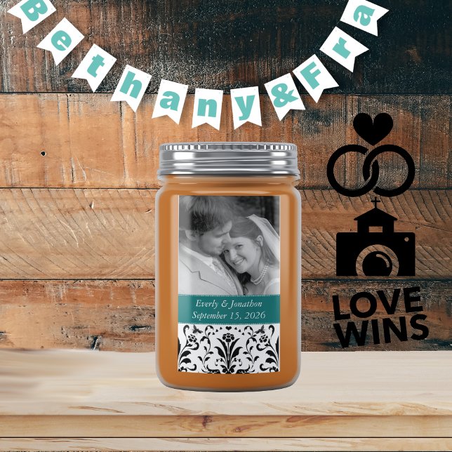 Honey Jelly Jar Labels Wedding Foto Labels Adressaufkleber (Von Creator hochgeladen)