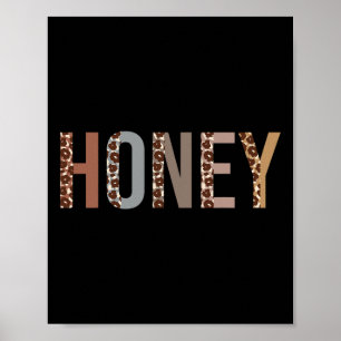 Honey Leopard Print Mama Niedlich Mütter Day Funny Poster