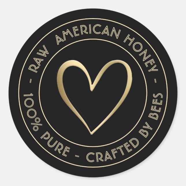 HONEY LID JAR ÉTIQUETTE - 100% PUR FABRIQUÉ PAR LE (Devant)