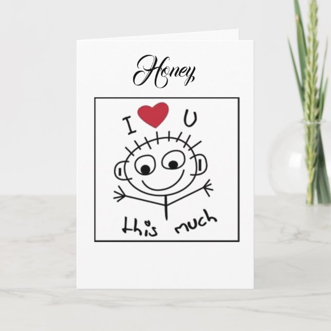 HONEY "LIEBE YOU" & "FISS YOU" KARTE (Vorderseite)