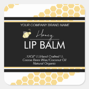 Honey Lip Balm Business Packing Square Sticker