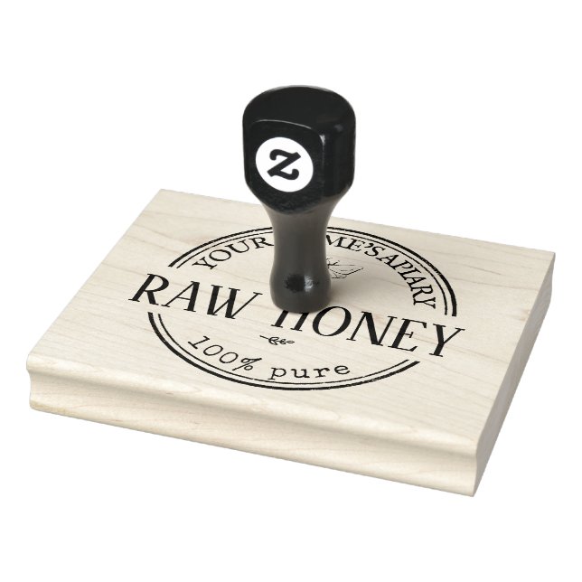 Honey-Logo Honeybee Honeybee Honeycomb Bee Apiary Gummistempel (Stempel)
