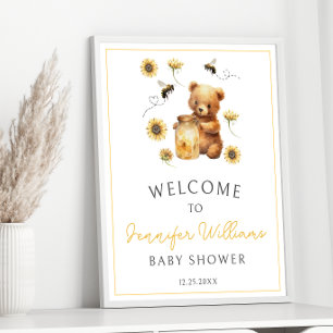 Honey maman à être ours Baby shower Affiche de bie