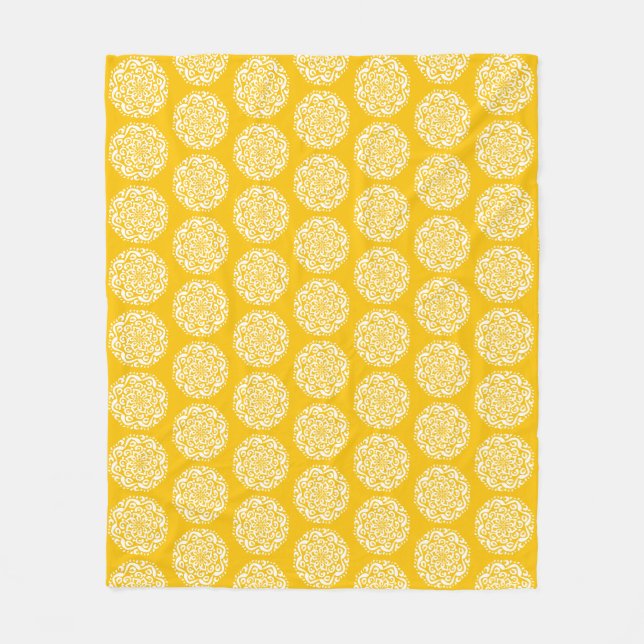 Honey Mandala Fleecedecke (Vorderseite)