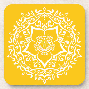 Honey Mandala Getränkeuntersetzer