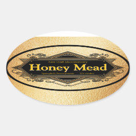Honey Mead Golden Microbrewery Ovaler Aufkleber