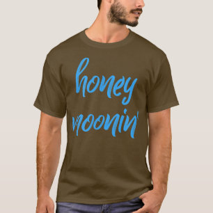 Honey MooninBlue Brush Honeymoon Matching Paare T-Shirt