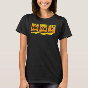 Honey Periodic Table Beekeepers Biehives Science T-Shirt