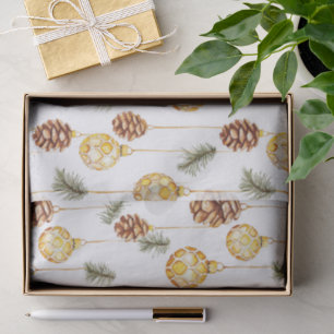 Honey Pine Cones Christmas Seidenpapier