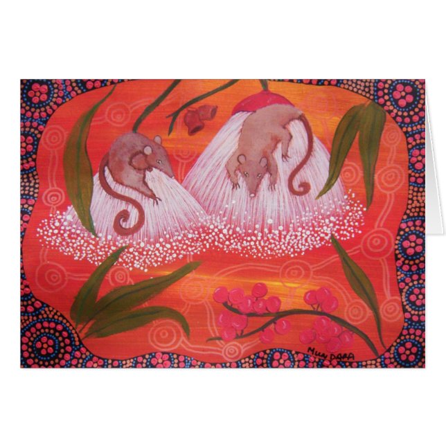 Honey Possum Card (Vorderseite (Horizontal))