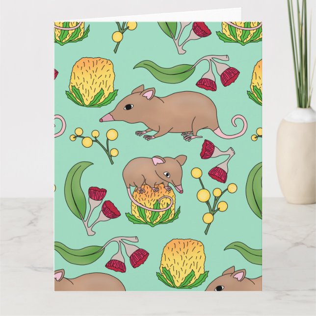 Honey Possum Karte (Vorderseite)