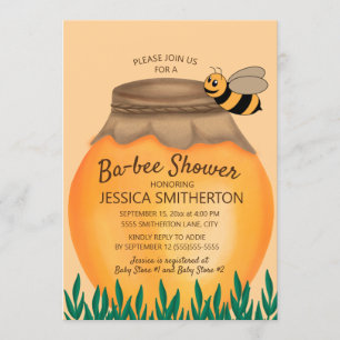 Honey Pot and Bumblebee Baby Shower Einladung