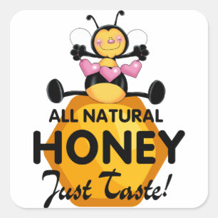 Honey Quadratischer Aufkleber