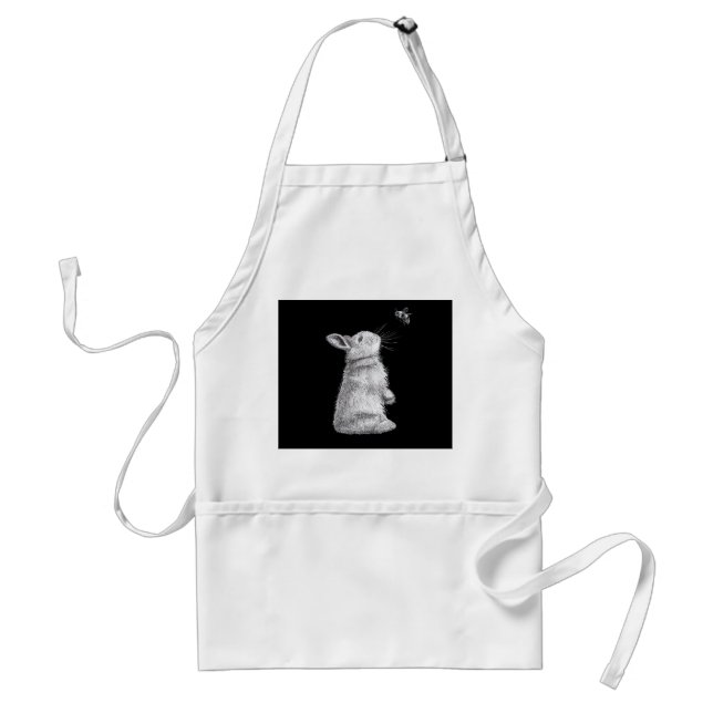 Honey Rabbit & Bumble Bee | Bunny Lover Geschenk Schürze (Vorne)