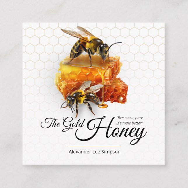 Honey Seller - Imker Quadratische Visitenkarte (Vorderseite)