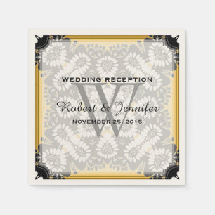 Honey Senard & Black Tribal Liebe Paper Napkins Serviette
