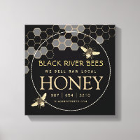 Honey Sign Beekeeper Gold Honeycomb Bienen