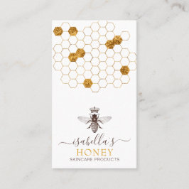 Honey Skincare Gold Foil auf Weiß Visitenkarte