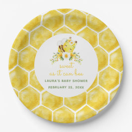 Honey Sweet so wie es kann Baby Dusche Pappteller