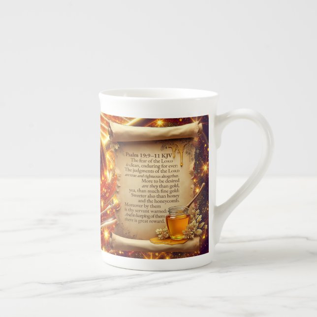 Honey Swirl | Psalm 19:9-11 KJV Tasse (Rechts)
